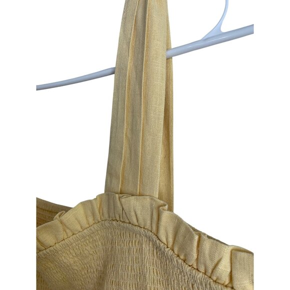 Express Sleeveless Tiered ruffle Smock Maxi Dress L NWT 8072 Linen Vacay Island - Picture 8 of 8